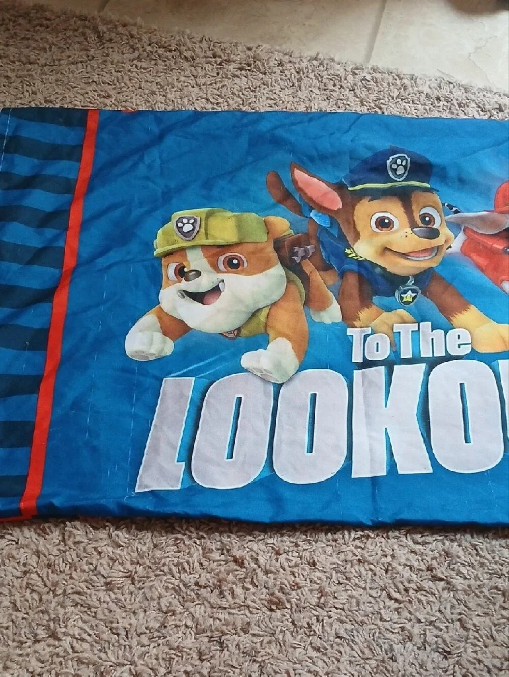 Paw Patrol Red Blue Kids Pillowcase